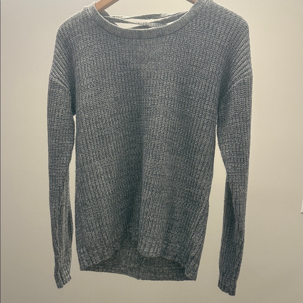 Madison Lilly Charcoal Knit Women's Crew Neck Sweater